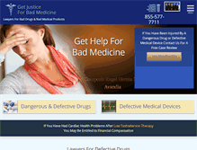 Tablet Screenshot of getbaddrugjustice.com